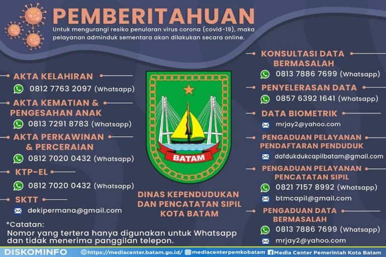 Disdukcapil Siapkan Nomor Whatsapp Khusus untuk Pelayanan